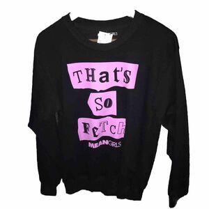 Mean Girls Movie That's So Fetch Graphic Sweatshirt Women's Size‎ XS Black Pink